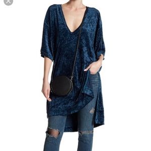 Free people luxe crushed velvet tunic
